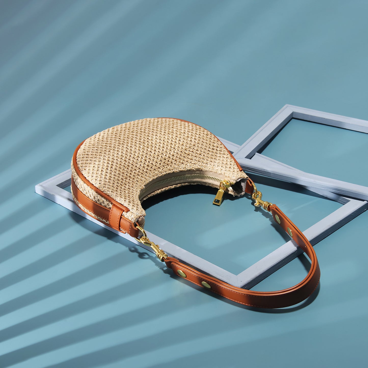Sac Épaule Raffiné en Paille