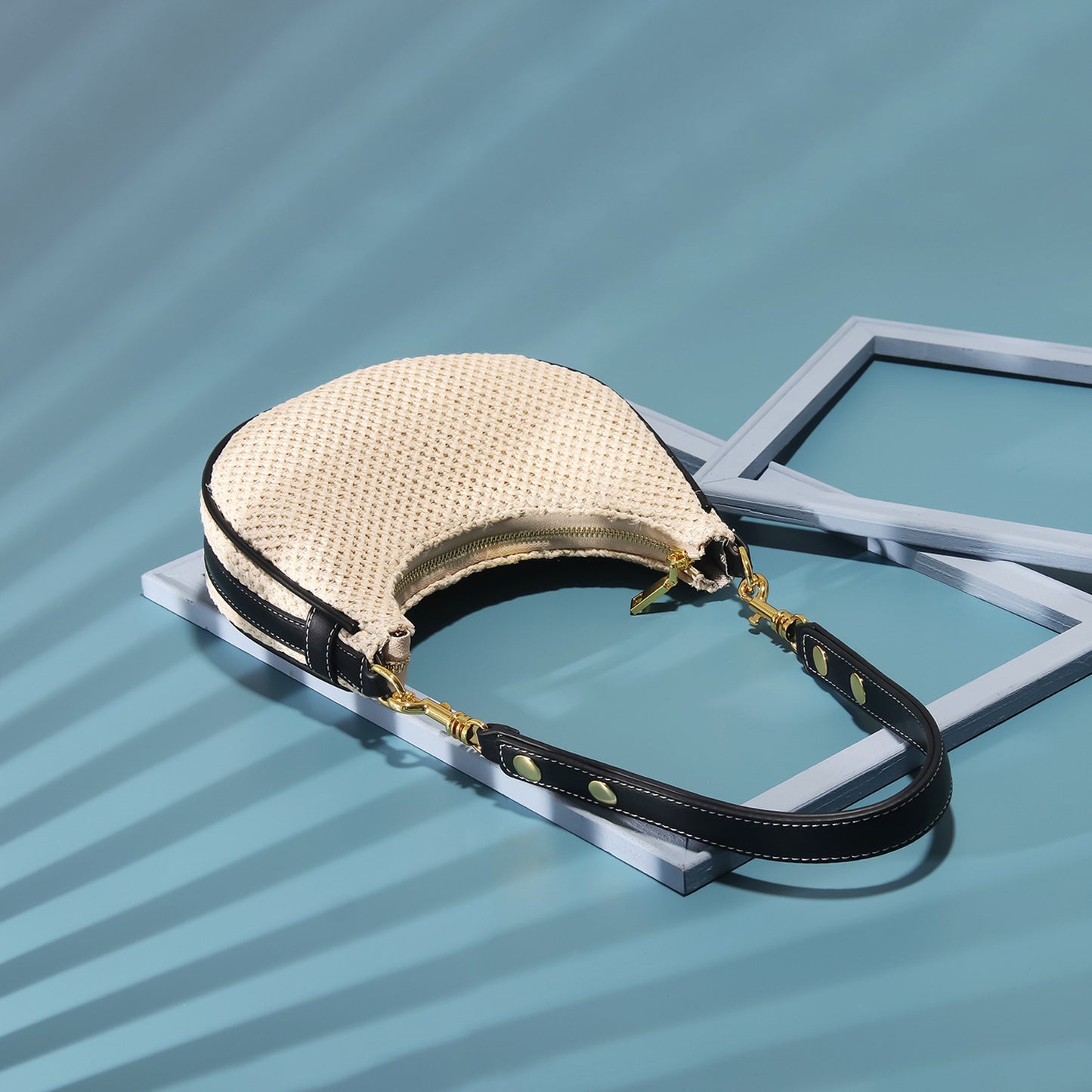 Sac Épaule Raffiné en Paille