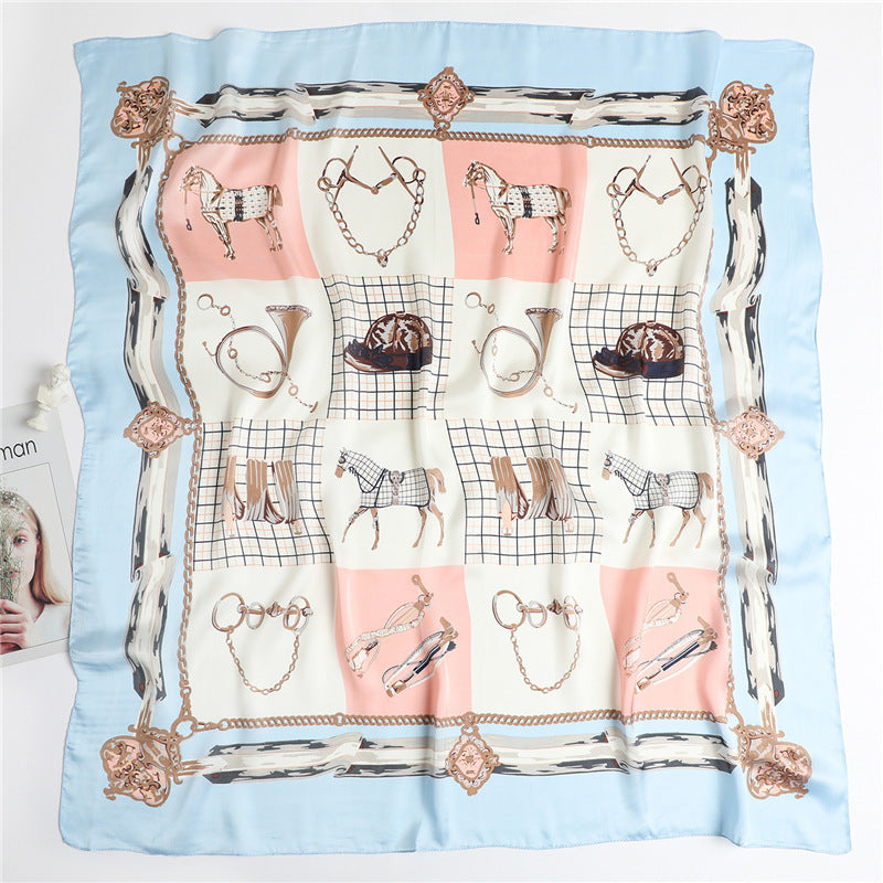 Foulard "Héritage Équestre" en Soie