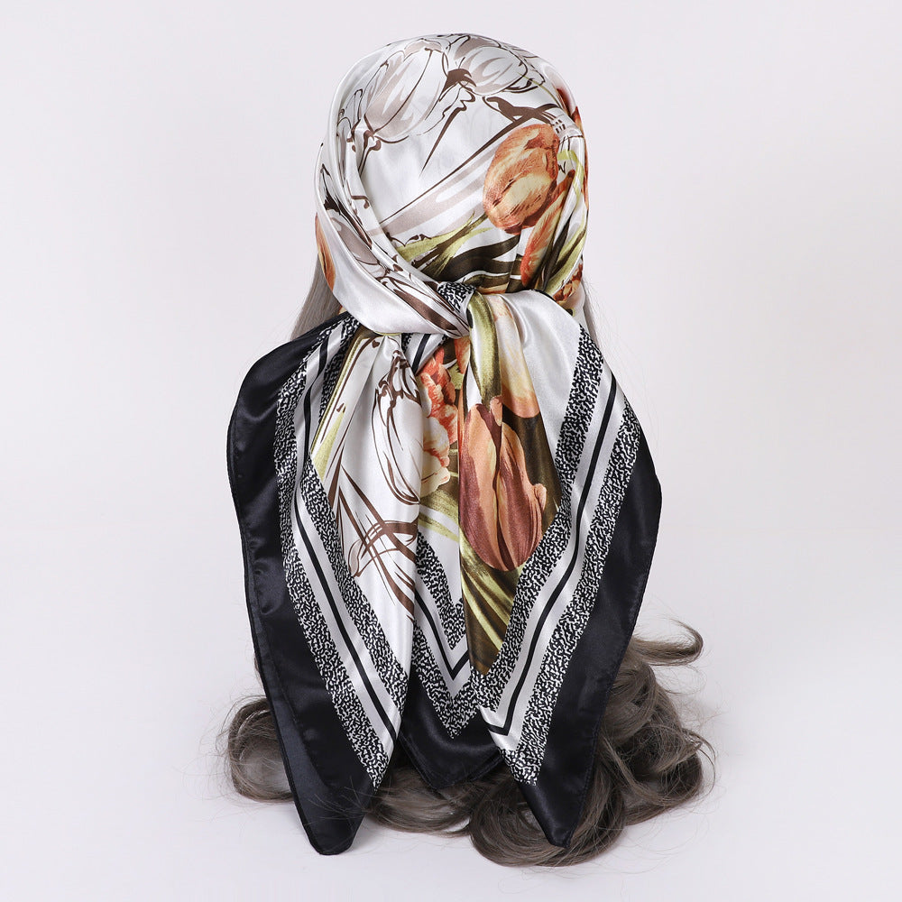 Foulard "Éclat Fleuri" en Soie