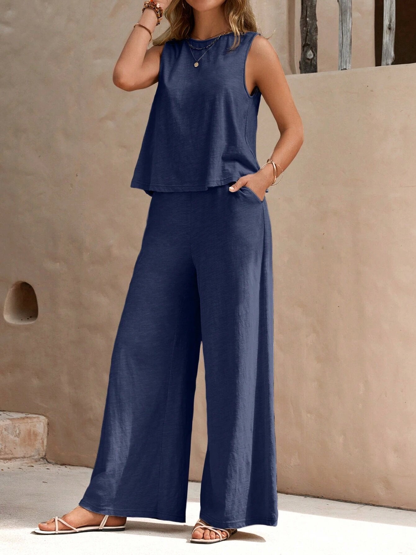 Silhouette Libre – Ensemble Décontracté 2 Pièces Femme
