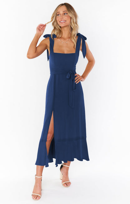 Esprit Sauvage – Robe Bohème Fendue à Bretelles