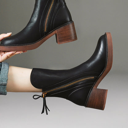 Bottines en cuir