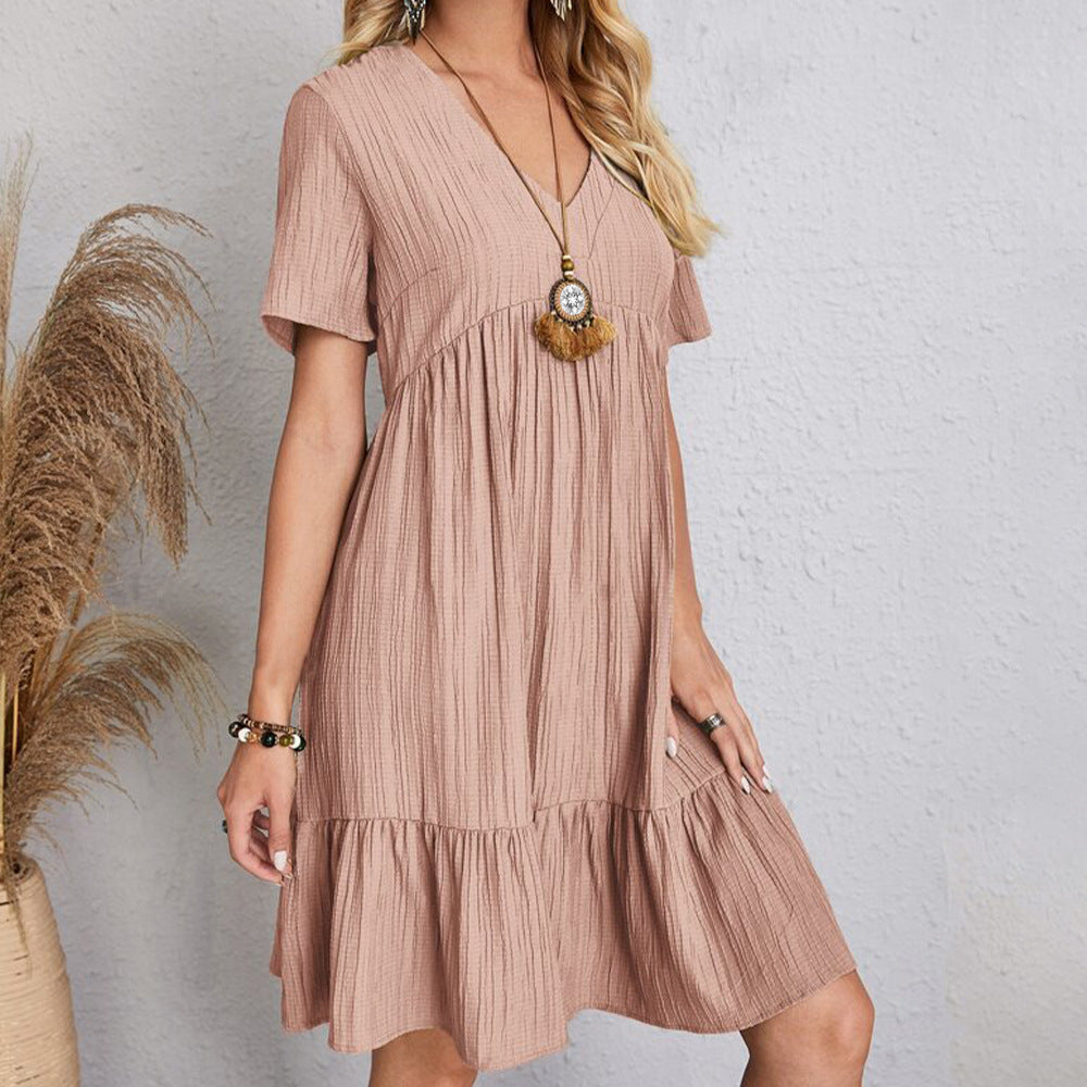 Fraîcheur Bohème – Robe Courte à Volants