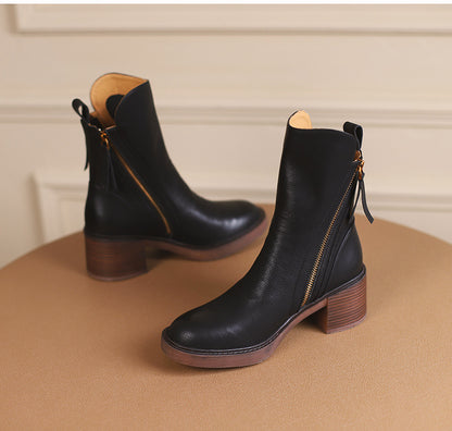Bottines en cuir