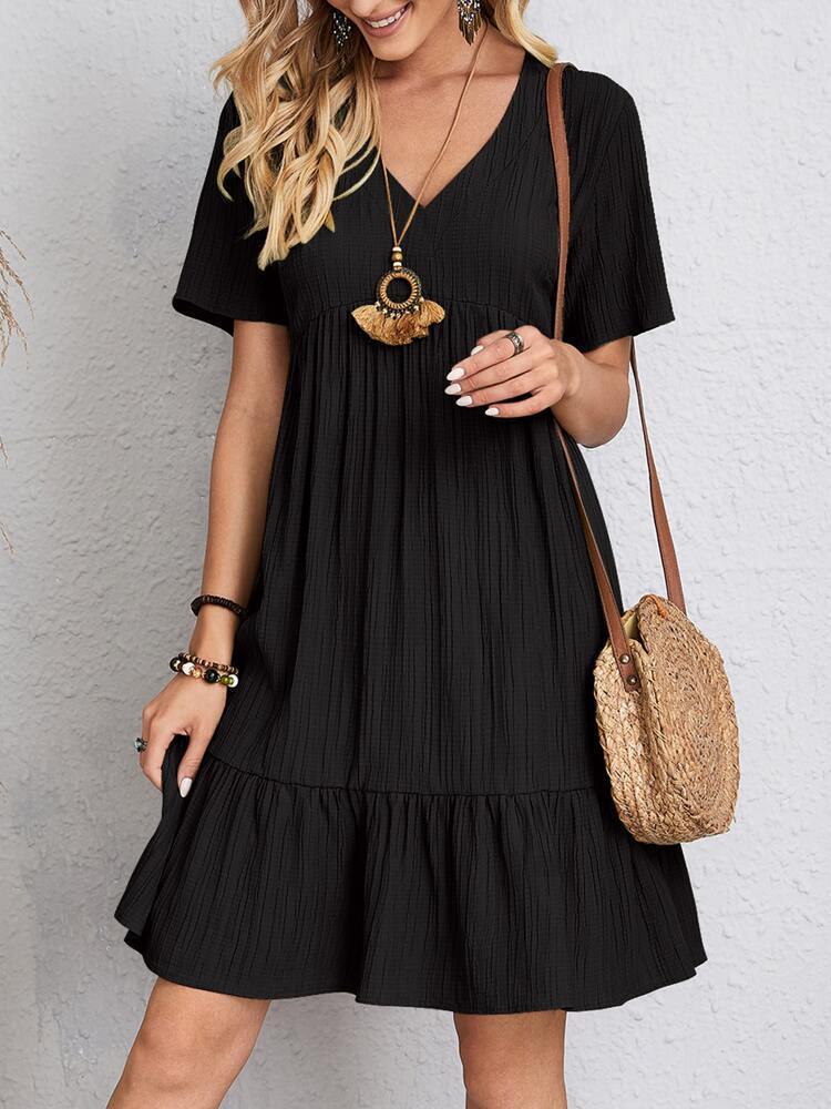 Fraîcheur Bohème – Robe Courte à Volants
