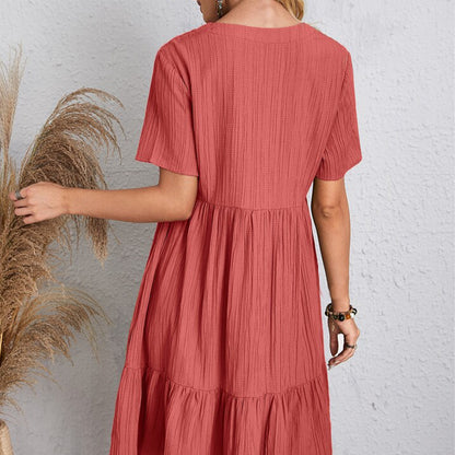 Fraîcheur Bohème – Robe Courte à Volants