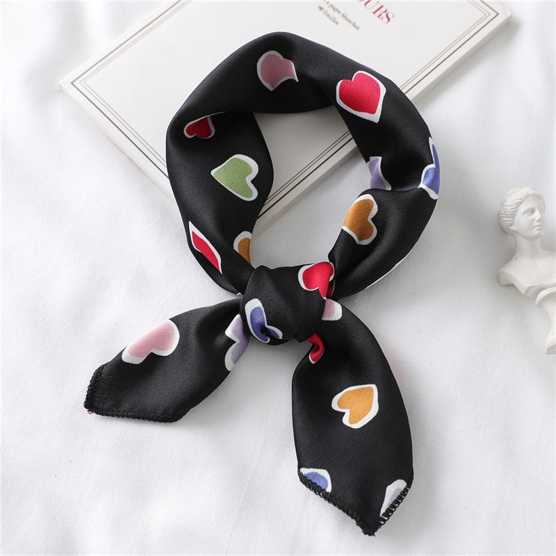 Foulard "Cœur Bohème" en Soie
