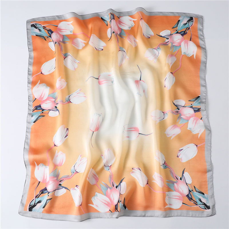 Foulard "Éclat Floral" en Soie