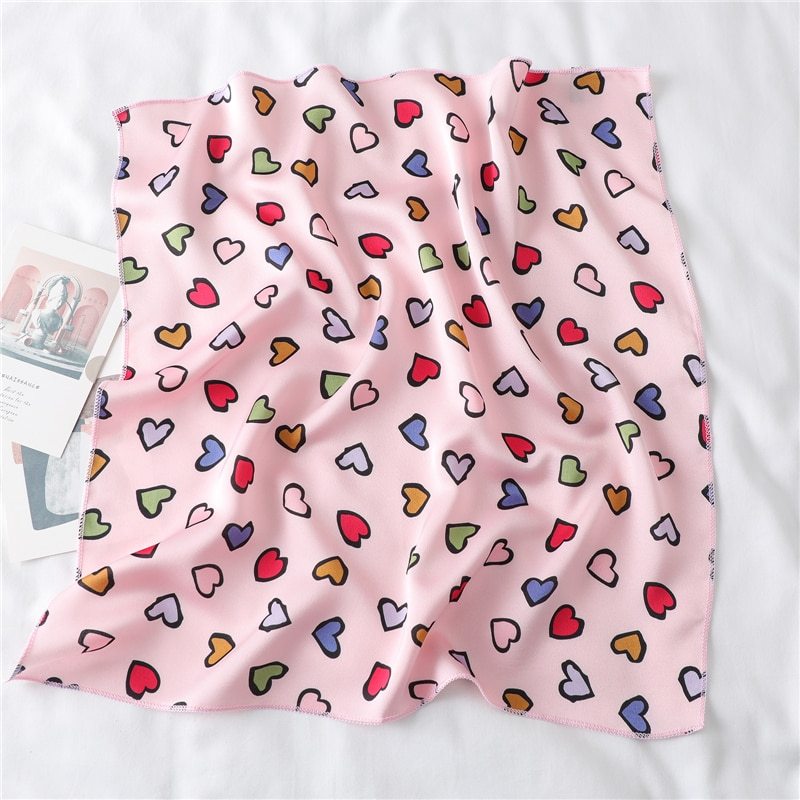 Foulard "Cœur Bohème" en Soie