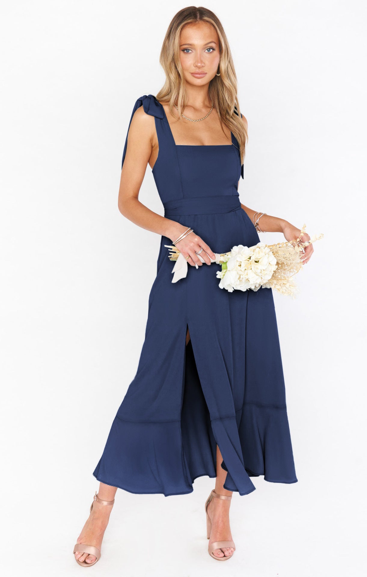Esprit Sauvage – Robe Bohème Fendue à Bretelles