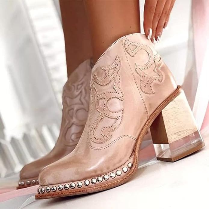 Tanus Spirit – Bottines Sculptées à Talon Carré & Charme Sauvage