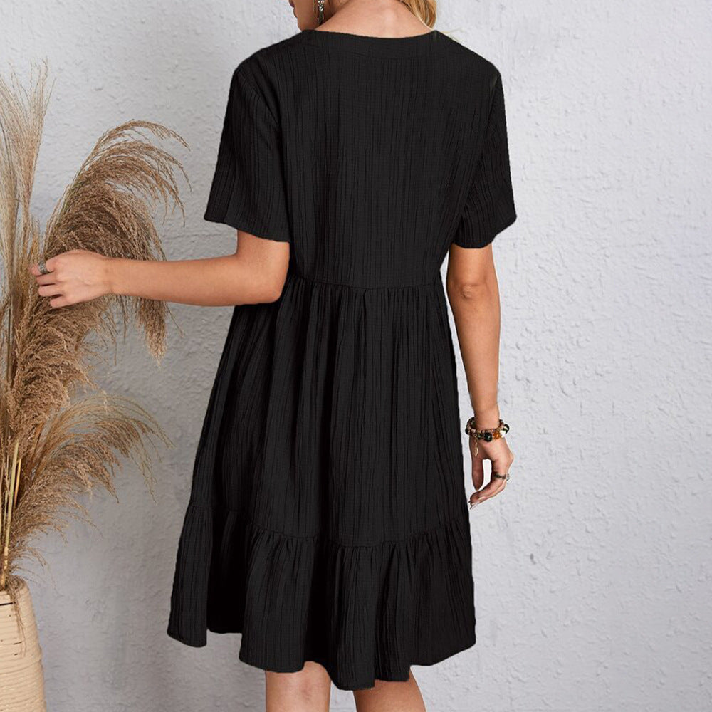 Fraîcheur Bohème – Robe Courte à Volants