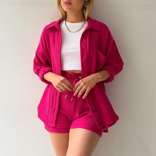 Douceur Estivale – Ensemble Chemise & Short