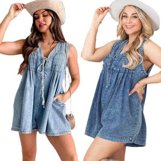 Combishort en Jean "Summer Chill" - Style Décontracté Chic