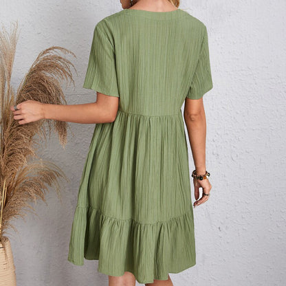 Fraîcheur Bohème – Robe Courte à Volants