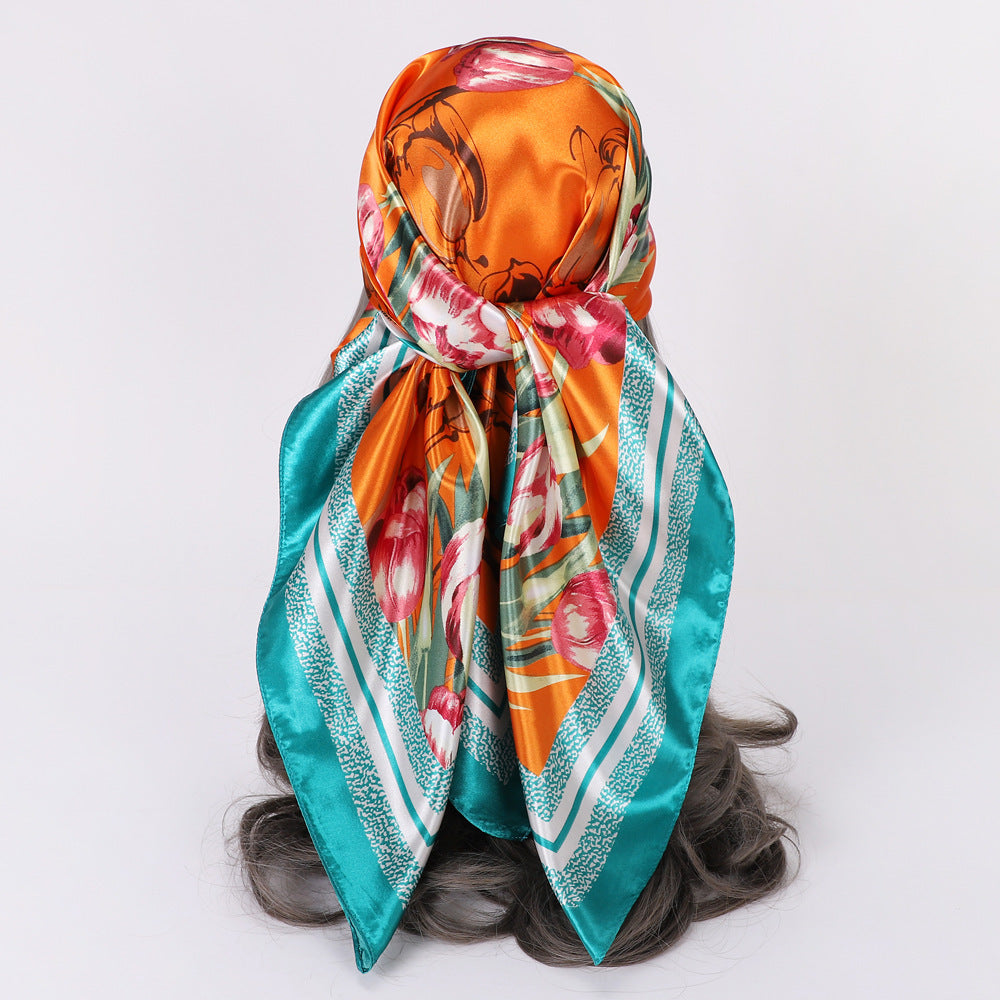 Foulard "Éclat Fleuri" en Soie