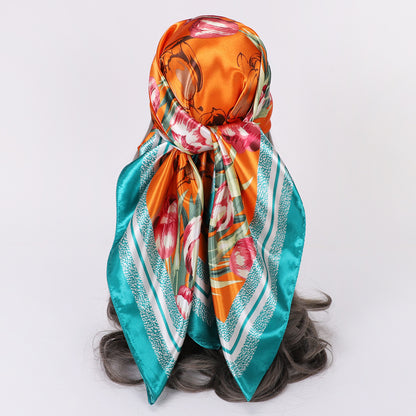 Foulard "Éclat Fleuri" en Soie