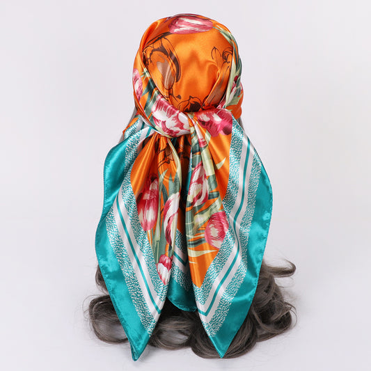 Foulard "Éclat Fleuri" en Soie