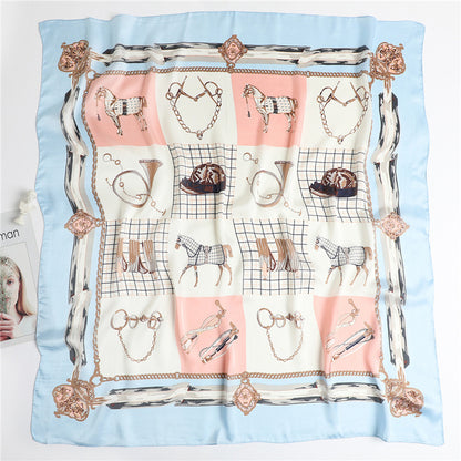 Foulard "Héritage Équestre" en Soie