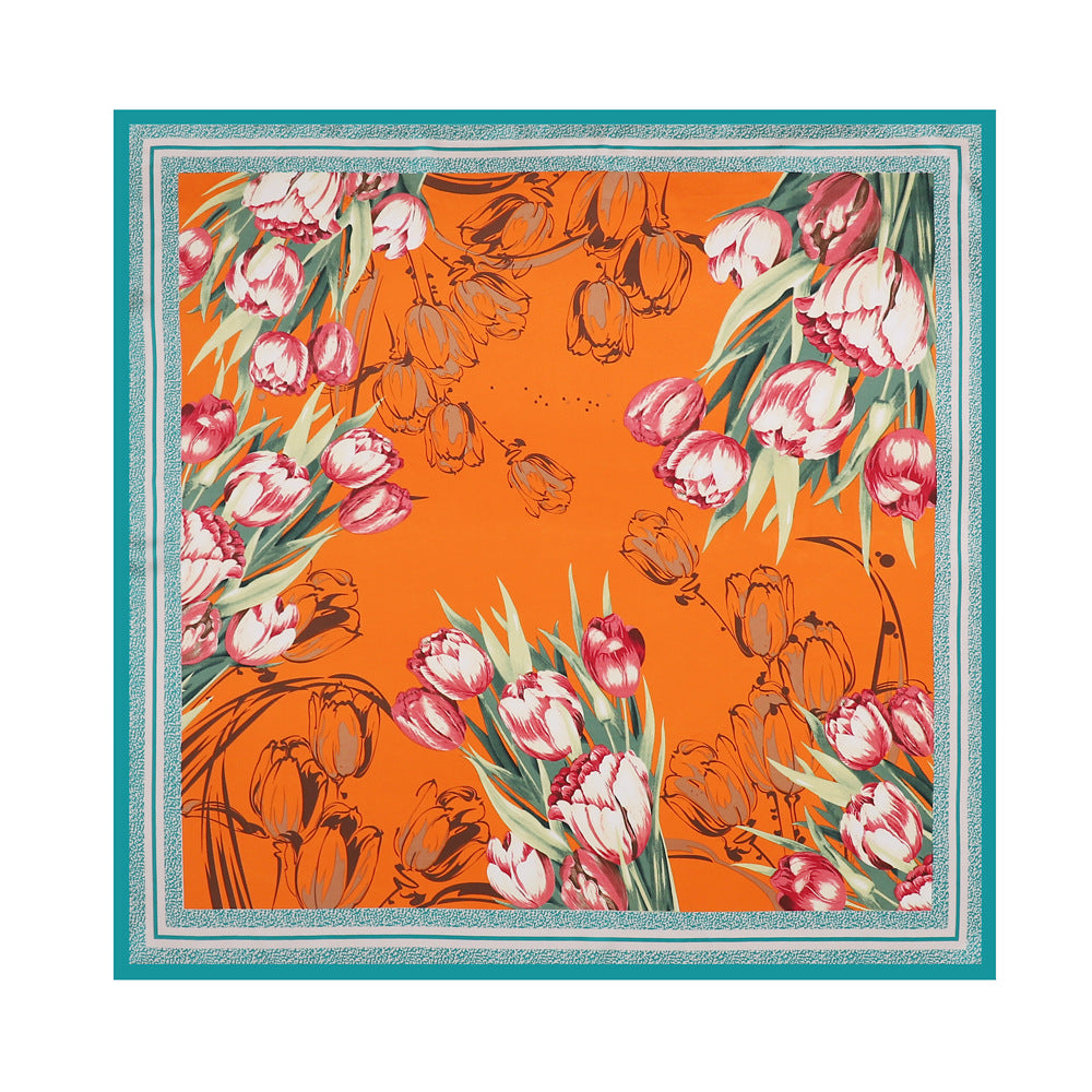 Foulard "Éclat Fleuri" en Soie