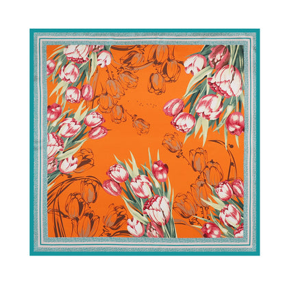 Foulard "Éclat Fleuri" en Soie