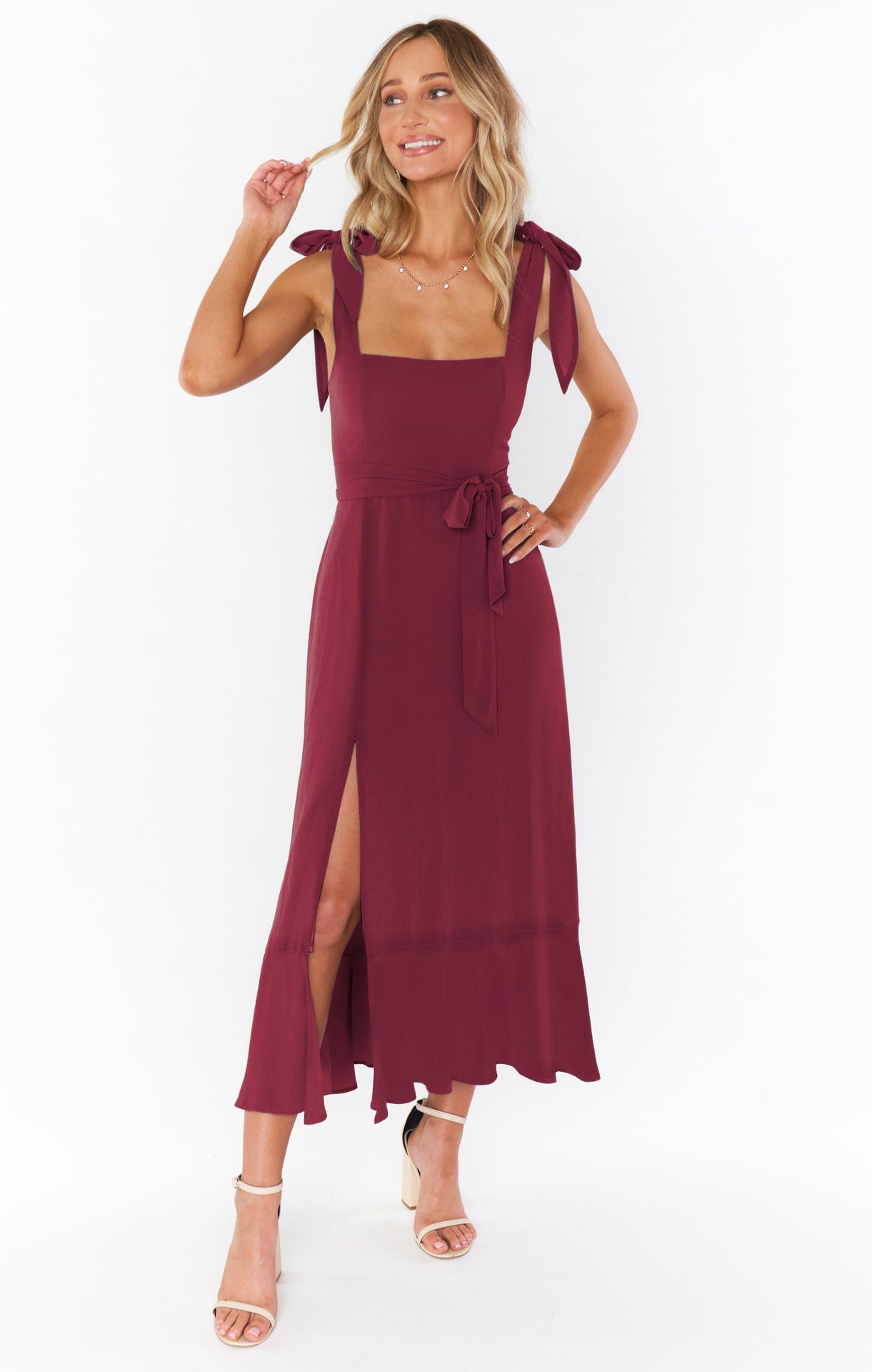 Esprit Sauvage – Robe Bohème Fendue à Bretelles