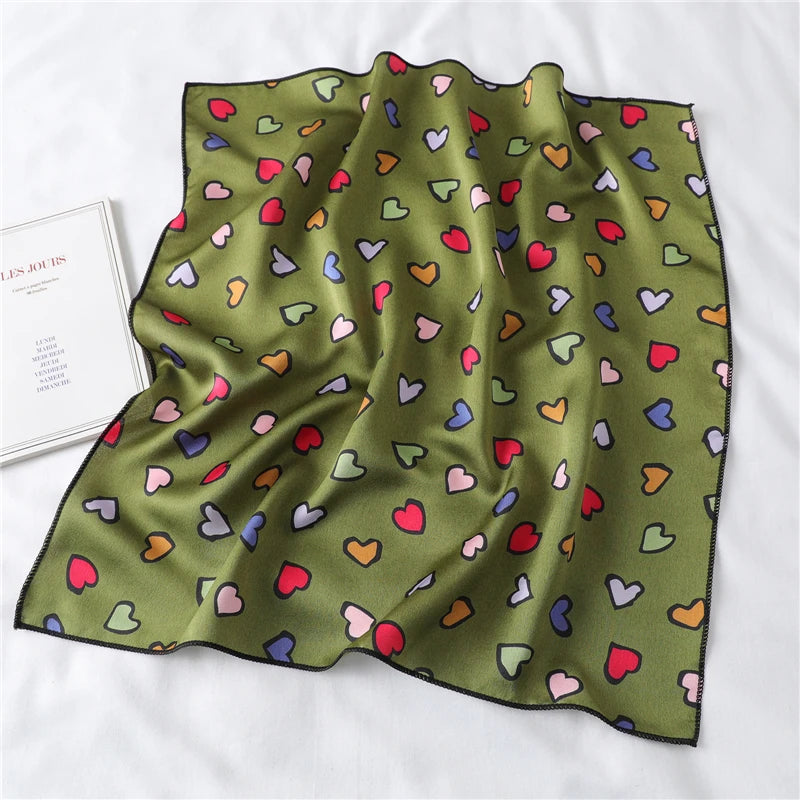 Foulard "Cœur Bohème" en Soie