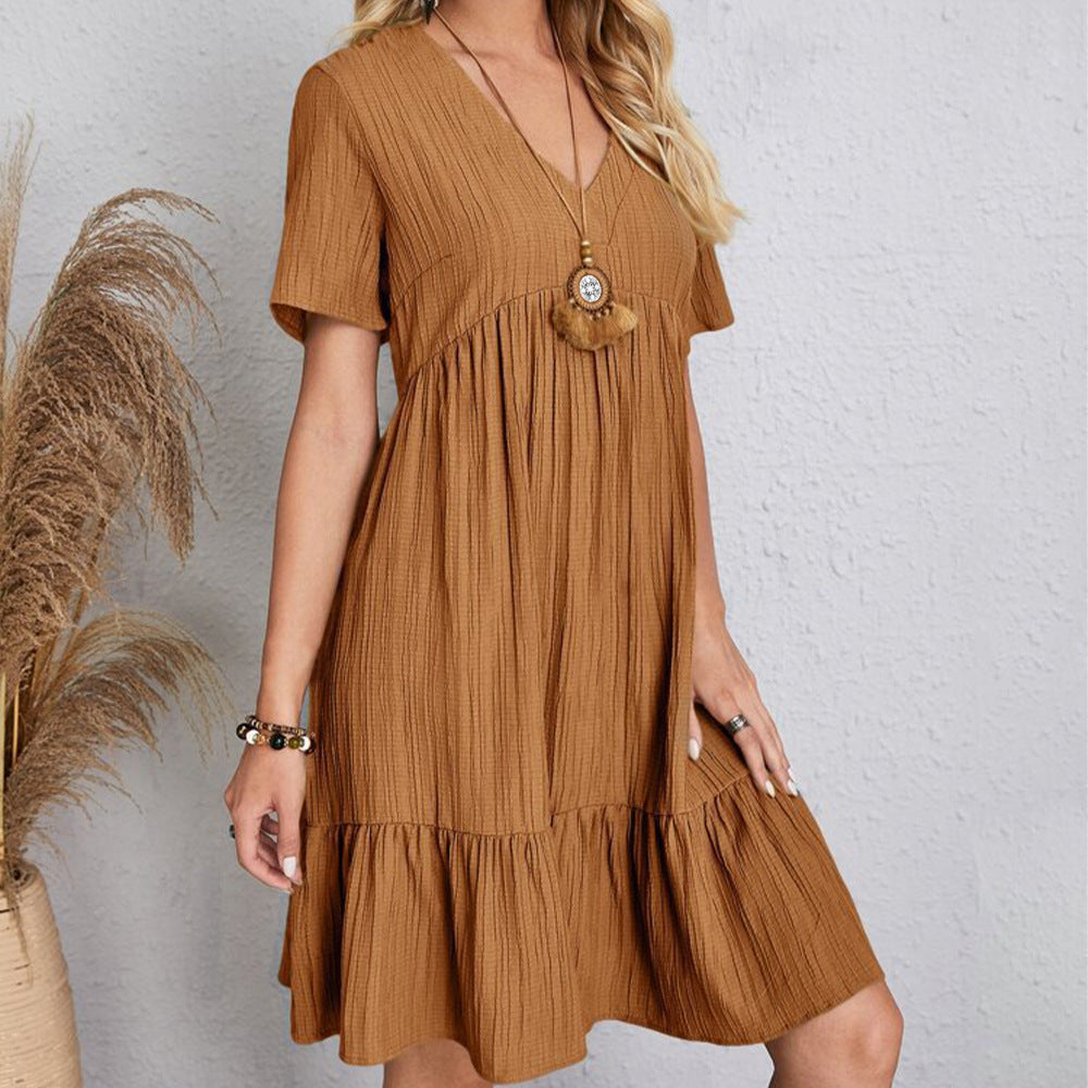 Fraîcheur Bohème – Robe Courte à Volants