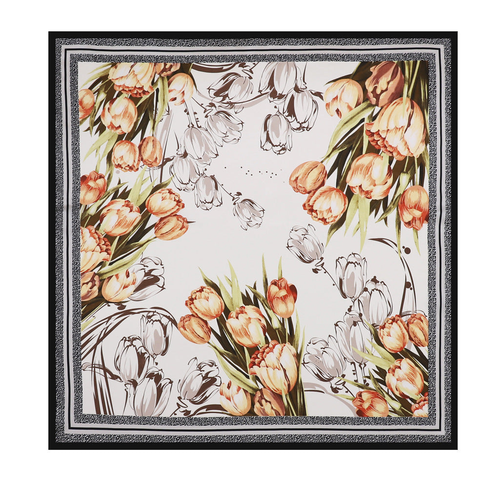 Foulard "Éclat Fleuri" en Soie