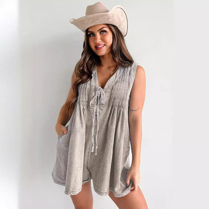 Combishort en Jean "Summer Chill" - Style Décontracté Chic