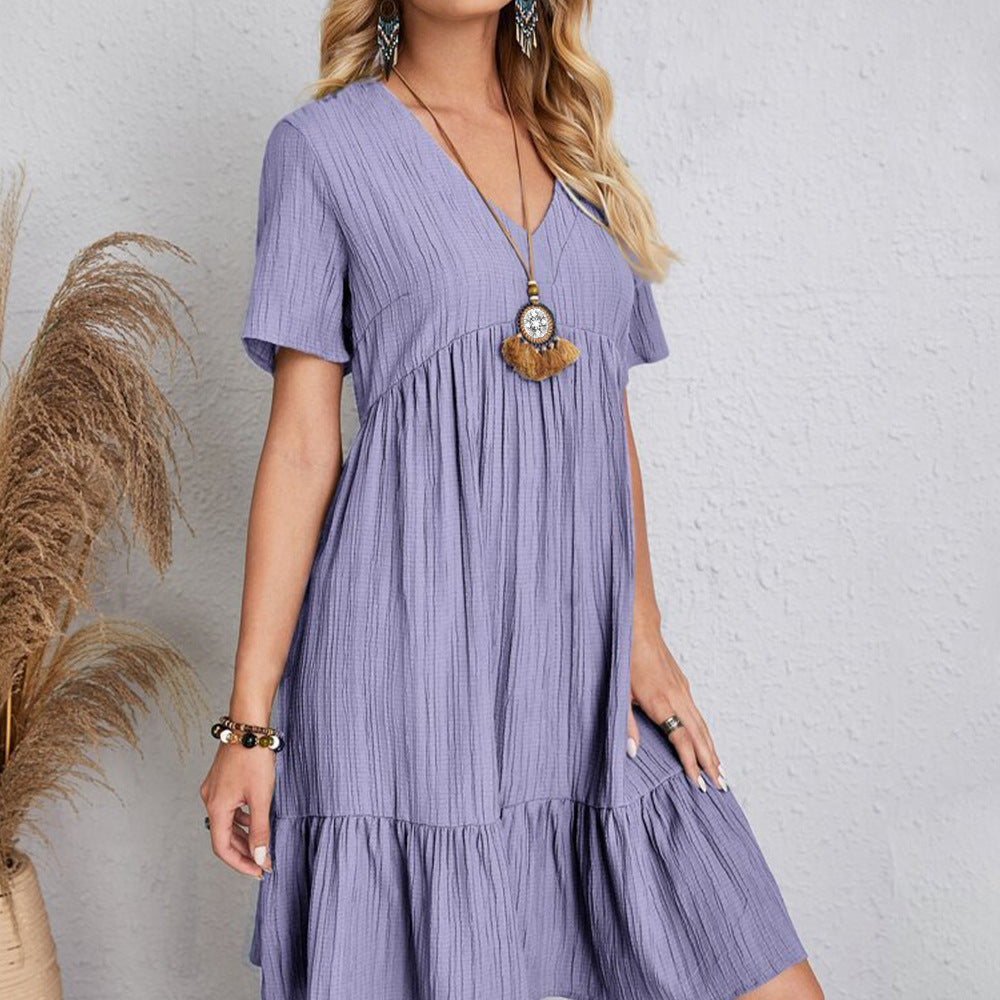 Fraîcheur Bohème – Robe Courte à Volants