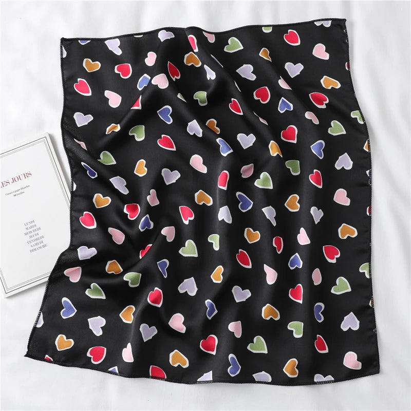 Foulard "Cœur Bohème" en Soie