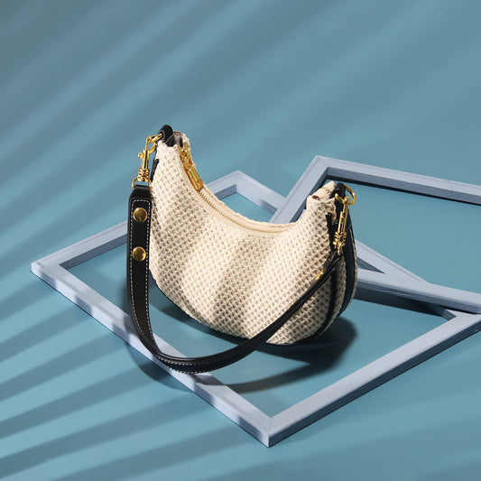 Sac Épaule Raffiné en Paille