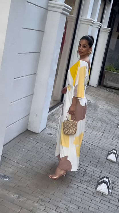 Ombre Sereine – Robe Longue Ample à Élégance Silencieuse